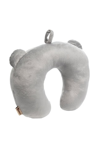 Almofada de viagem com orelhas - Microfibra - Cinzento - Branco, preto, rosa e cinzento