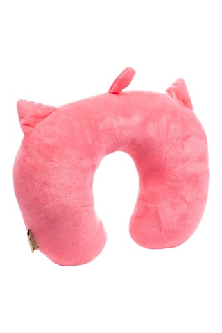 Almofada de viagem - Microfibra - Rosa - Branco, azul, castanho e rosa