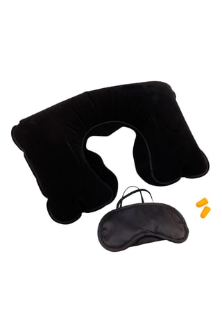 Ensemble de voyage - Polyester - 3 pièces - Noir, orange et gris