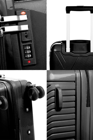 Set de 3 valises (XS/M/L) - PP - Noir