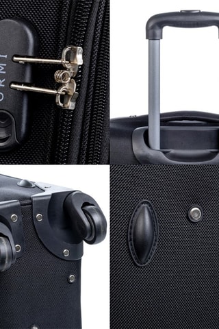 Set de 3 valises - Nylon - Argenté et noir