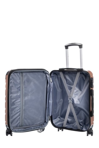 Set de 3 valises - ABS - Rose et doré