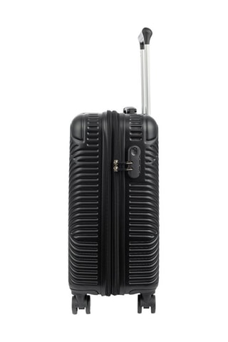 Set de 3 valises(S/M/L)  - 55/67/77 cm - Noir et argenté