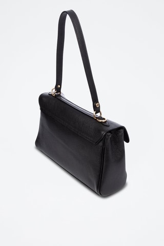 Sac bandoulière en cuir Azeglio - Noir, doré et argenté