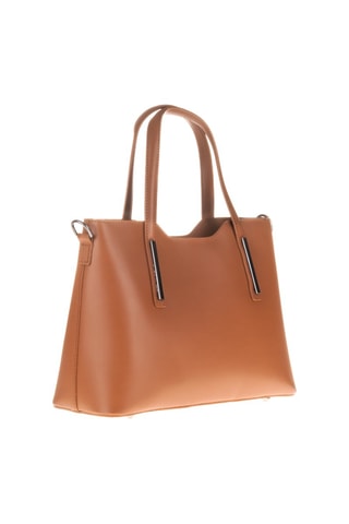 Mala cabaz em couro Camel - 