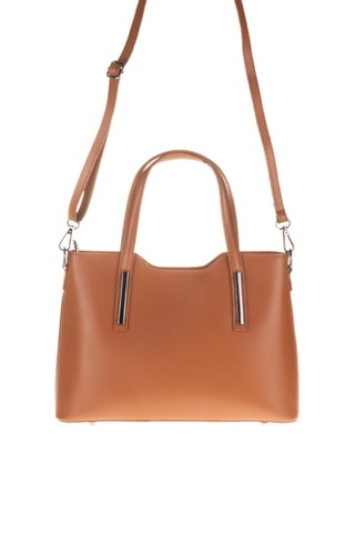 Mala cabaz em couro Camel - 