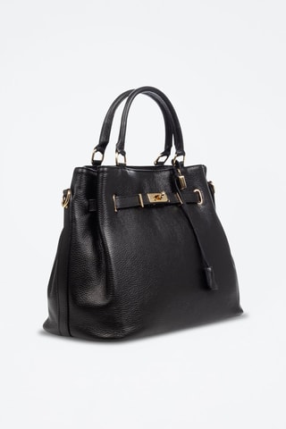 Mala em couro Arola - Preto - Preto