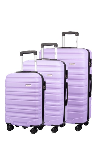 Set de 3 valises (S/L/M) - 56/65/75 cm - Violet