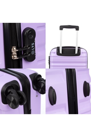 Set de 3 valises (S/L/M) - 56/65/75 cm - Violet