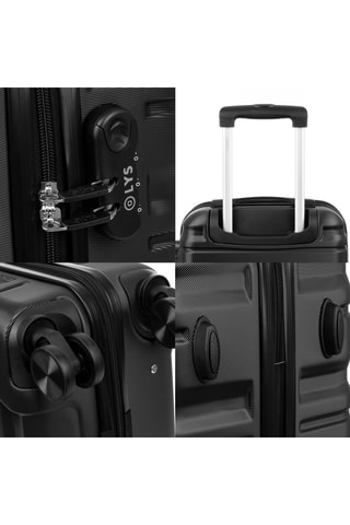 Set de 3 valises (S/M/L) - 56/65/76 cm - Noir