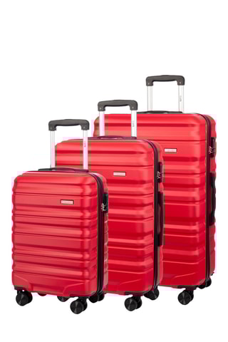 Set de 3 valises (S/M/L) - 56/65/76 cm - Rouge