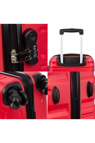 Set de 3 valises (S/M/L) - 56/65/76 cm - Rouge