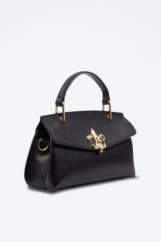 Mala de couro Balestrino - Preto - Preto e dourado