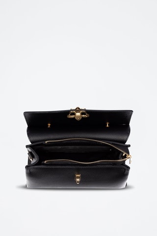 Mala de couro Balestrino - Preto - Preto e dourado