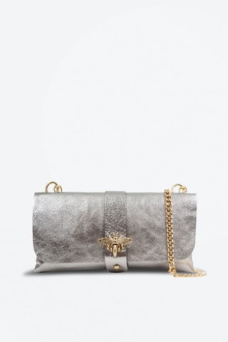 Leren Schoudertas Amaseno - Goudkleurig en zilverkleurig