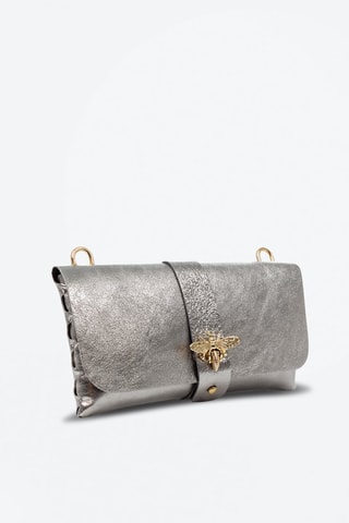 Leren Schoudertas Amaseno - Goudkleurig en zilverkleurig