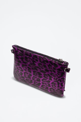 Nubuck Schoudertas Oleggio - Zwart en paars