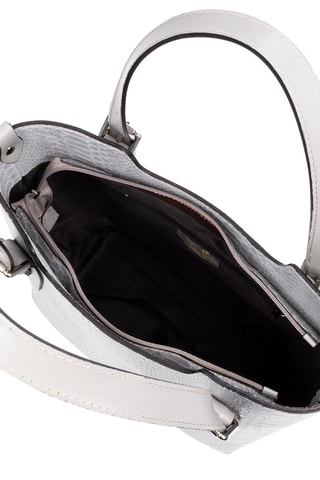 Mala de ombro em couro Cinzento-claro - Cinzento