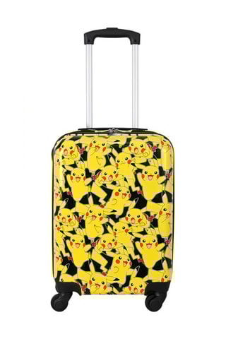 Mala de cabine (S) Pikachu Pokémon - Amarelo - ABS - Policarbonato - Preto, vermelho, amarelo e rosa