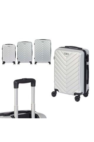 Set de 3 valises (S/M/L) - ABS - Noir et gris