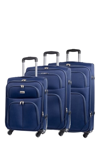 Set de 3 valises (S/M/L) - Nylon - Bleu