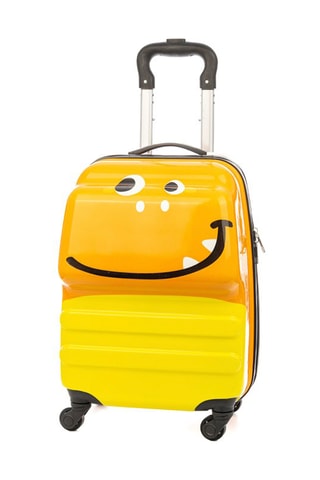 Mala criança Monster - Mostarda - Branco, preto e amarelo