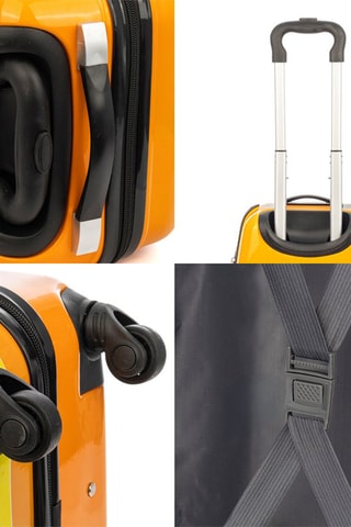 Mala criança Monster - Mostarda - Branco, preto e amarelo