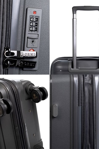 Set de 3 valises - PP - Verrou TSA  foncé - Gris