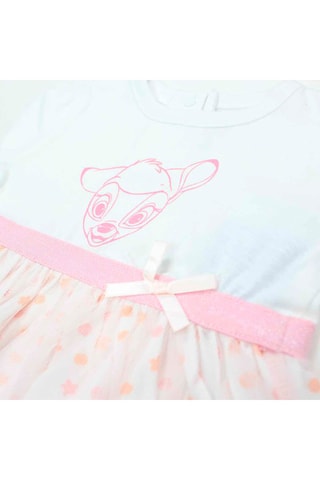 Vestido y cinta para el pelo Bambi Disney - Blanco y rosa - Rosa