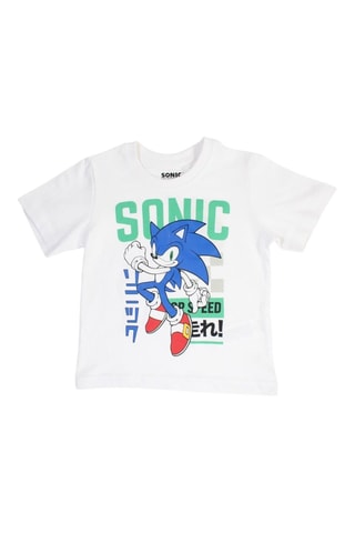 Camiseta y short Sonic - Blanco - Blanco y azul
