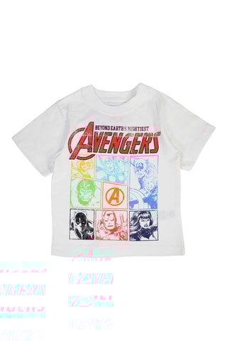 Camiseta y short Los Vengadores Disney - Blanco y negro - Blanco