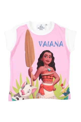 Camiseta Vaiana La Leyenda del Fin del Mundo Disney  - Blanco, azul y rosa