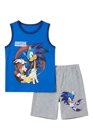 Camiseta de tirantes y short Sonic - Gris