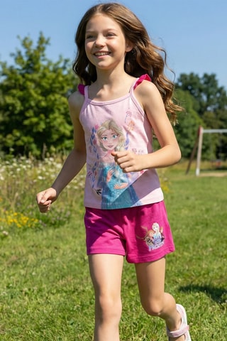Camiseta de tirantes y short Elsa Frozen - Rosa