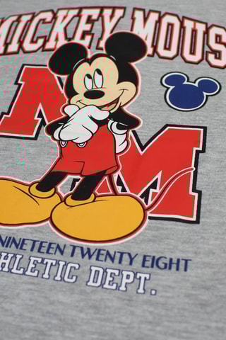 Camiseta y short Mickey Disney - Gris claro jaspeado y azul marino - Gris