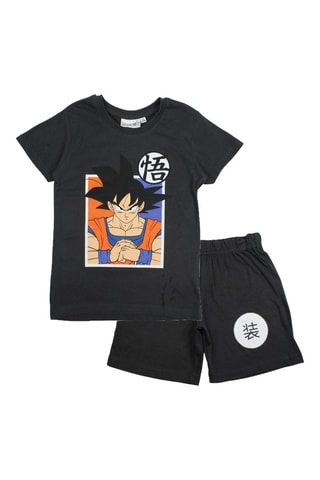Camiseta y short Son Goku Dragon Ball Z - Beige, negro y naranja