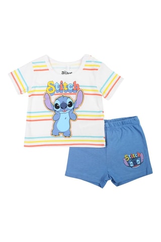 Camiseta y short Stitch Lilo y Stitch Disney - Azul y blanco - Azul