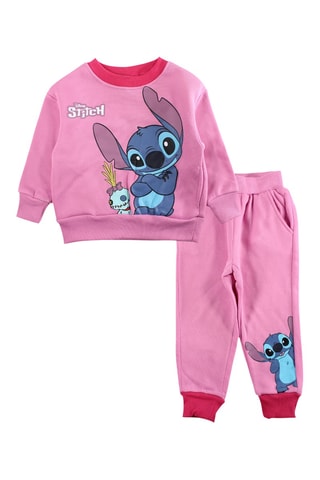 Pantalón de chándal Scrump y Stitch Lilo y Stitch Disney  - Rosa