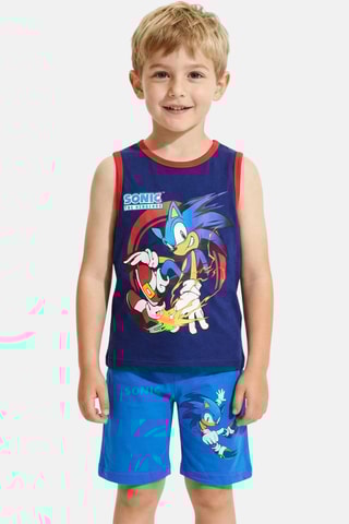 Canotta e shorts Sonic - Blu