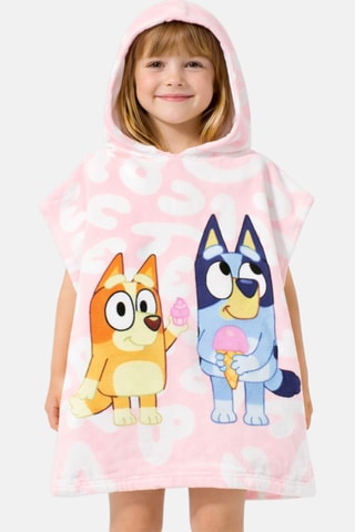 Poncho con capucha Bluey - Rosa