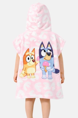 Poncho con capucha Bluey - Rosa