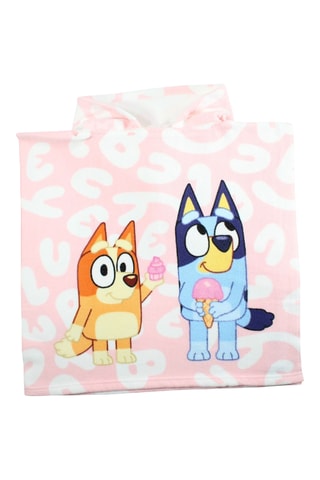 Poncho con capucha Bluey - Rosa