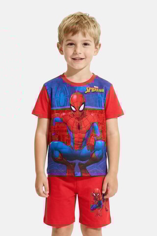 T-shirt e shorts Spider-Man Avengers Marvel - Rosso