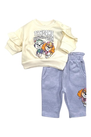 Sudadera y pantalón de chándal polar Skye y Marshall La Patrulla Canina  - Negro, beige y naranja