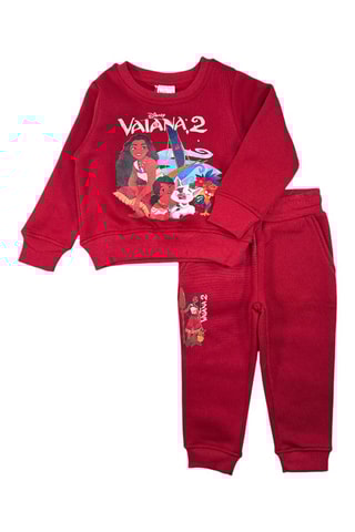Sudadera y pantalón de chándal polar Vaiana Disney  - Blanco, negro y rojo