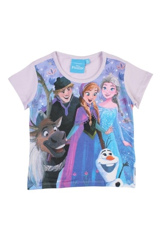 T-shirt en Short Frozen Disney - Paars - Blauw, zwart en paars