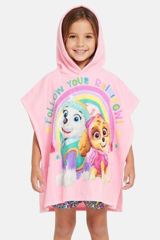 Poncho con capucha La Patrulla Canina - Rosa