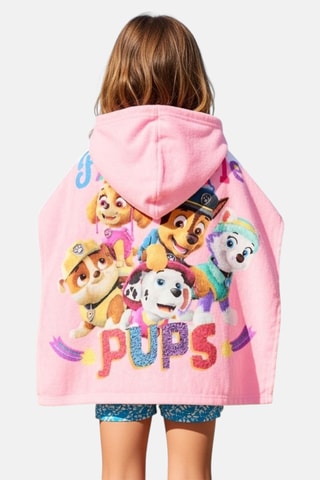 Poncho con capucha La Patrulla Canina - Rosa