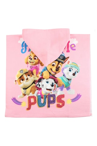 Poncho con capucha La Patrulla Canina - Rosa
