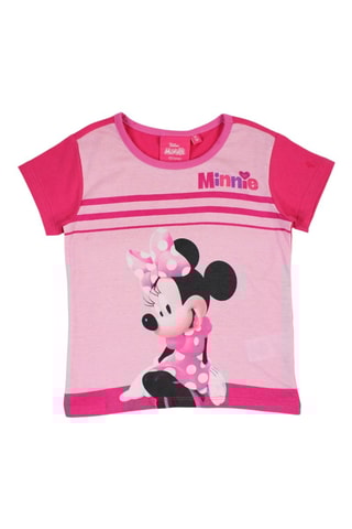 Camiseta y short Minnie Disney - Rosa - Blanco, negro y rosa